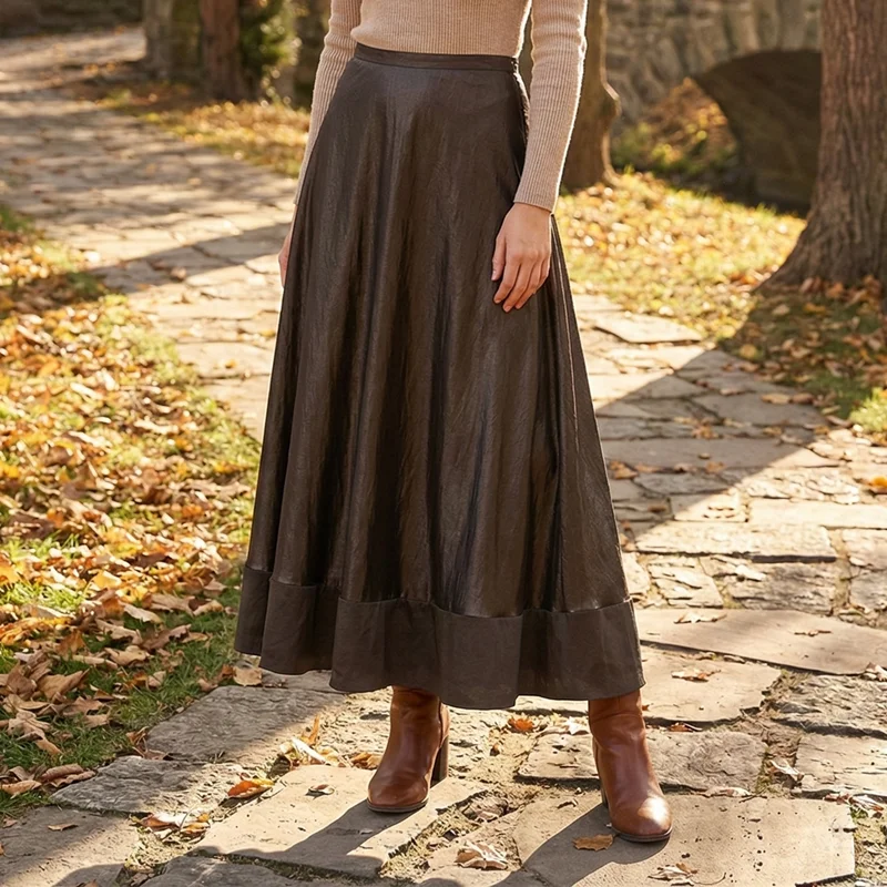 

Женская новая плиссированная юбка-миди, элегантные длинные юбки, модные глянцевые женские вечерние юбки на весну и лето