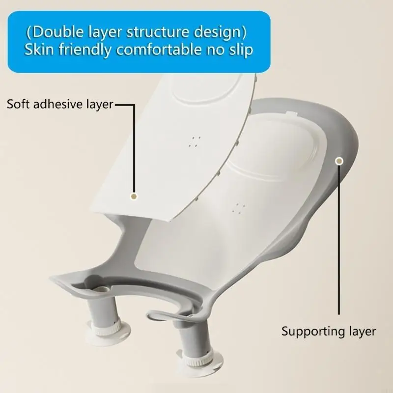 CORB Noworodki Stojak do kąpieli dla dzieci Regulowany uchwyt na wannę do kąpieli Antypoślizgowe łóżeczko do kąpieli Niemowlęta