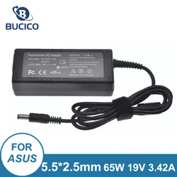 19V 3.42A 65W 5.5*2.5mm AC Laptop Charger Adapter For ASUS X550C A450C Y481C V85 A52F X450 X450L X501LA K42F A8E M2400 Power