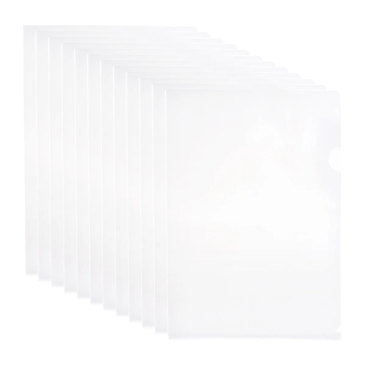 20Pcs Clear Document Folder A4 Size Transparent Plastic File Organizer Tear Resistant Wear Resistant Ideal for Documents