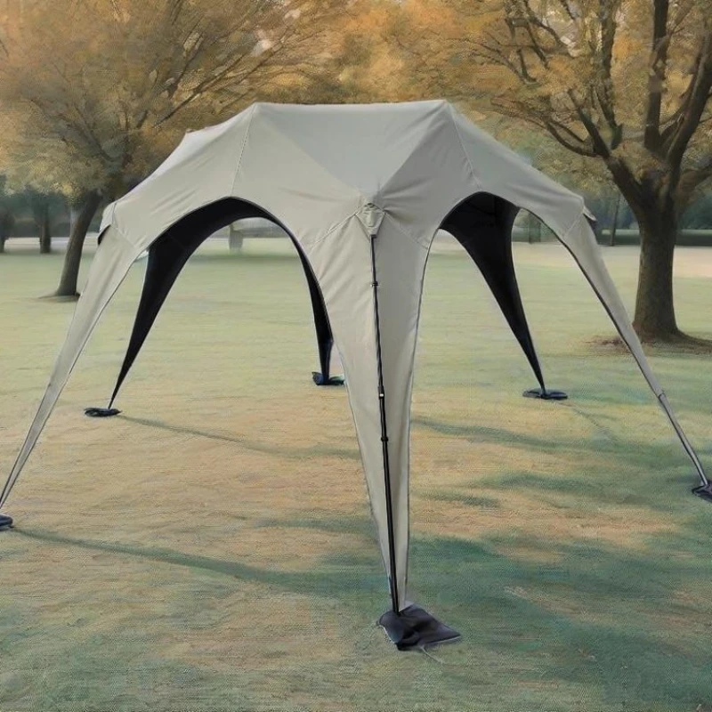 

Outdoor camping automatic hexagonal canopy silver sunscreen and rainproof large space dome multi-person camping party equipment