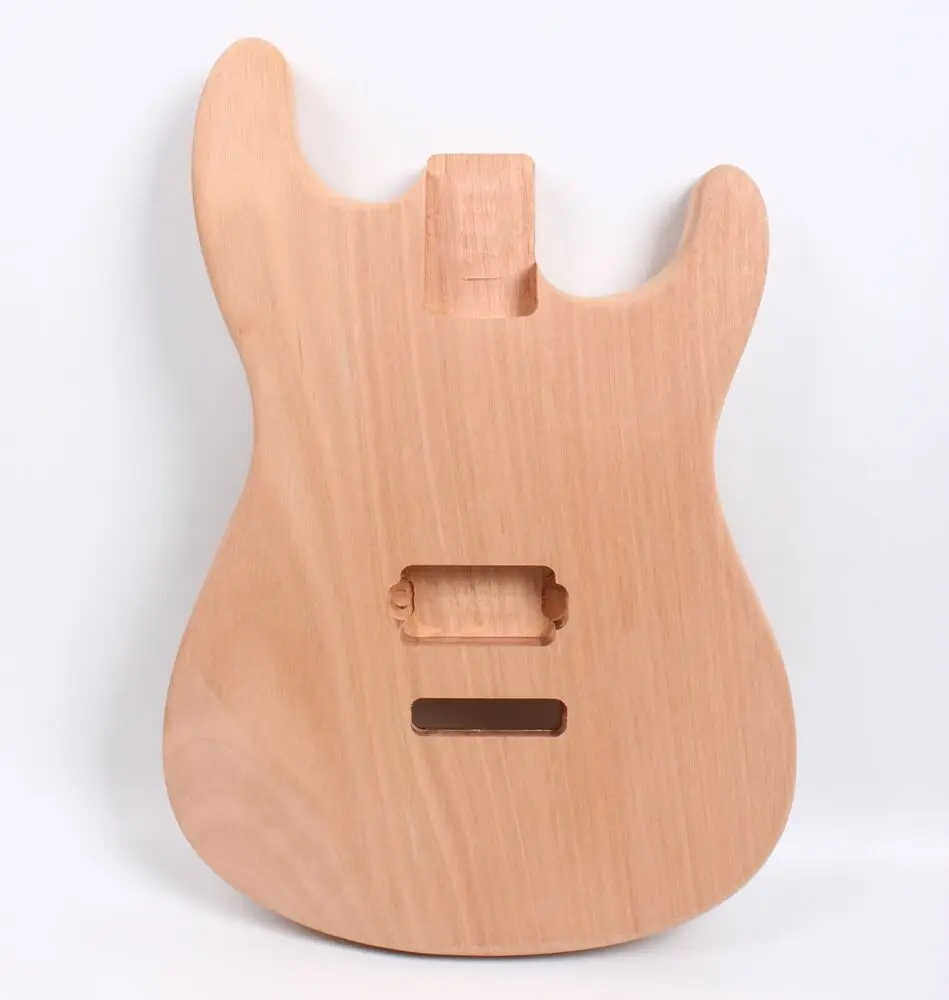 

Yinfente Electric Guitar Body Solid Wood P90 Pickup Bolt on Style DIY Handmade Unfinished Guitar Parts Drilled Replacement #S29T