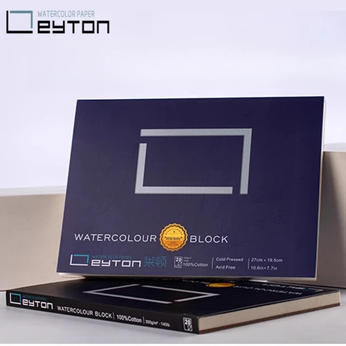 Imagen 1 del producto Papel de acuarela LEYTON, libro de acuarela sellador de 300g, libro de pintura engrosado, papel especial de acuarela de pulpa de algodón 100%