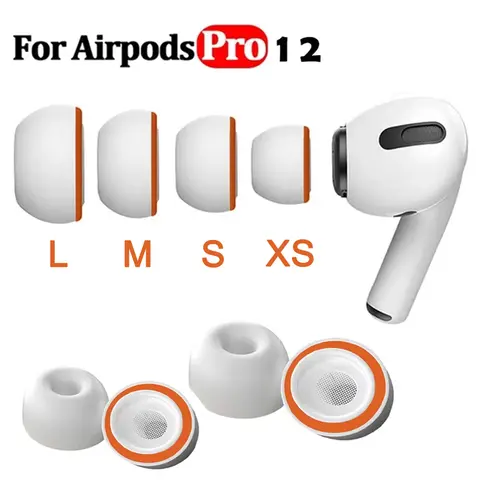 에어팟 프로 1세대/2세대용 액상 실리콘 이어팁 1쌍, 방음 이어폰, 애플 에어팟 프로 1/2 호환