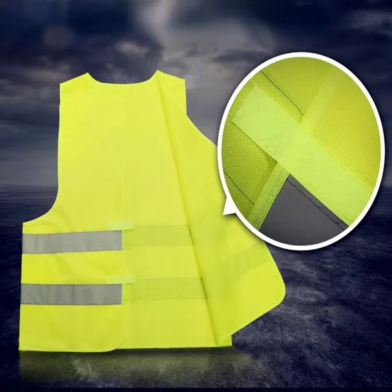 Reflective Vest High Visibility Fluorescent Outdoor Safety Clothing Waistcoat Safety Vest Ventilate Vest