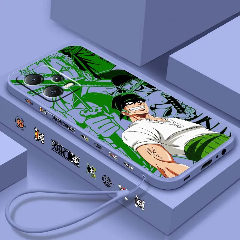 

Cartoon Comics One Piece Zoro Phone Case For Xiaomi Redmi Note 14 13 12 12S 11 11S Pro Plus 4G 5G Liquid Left Rope Soft Cover