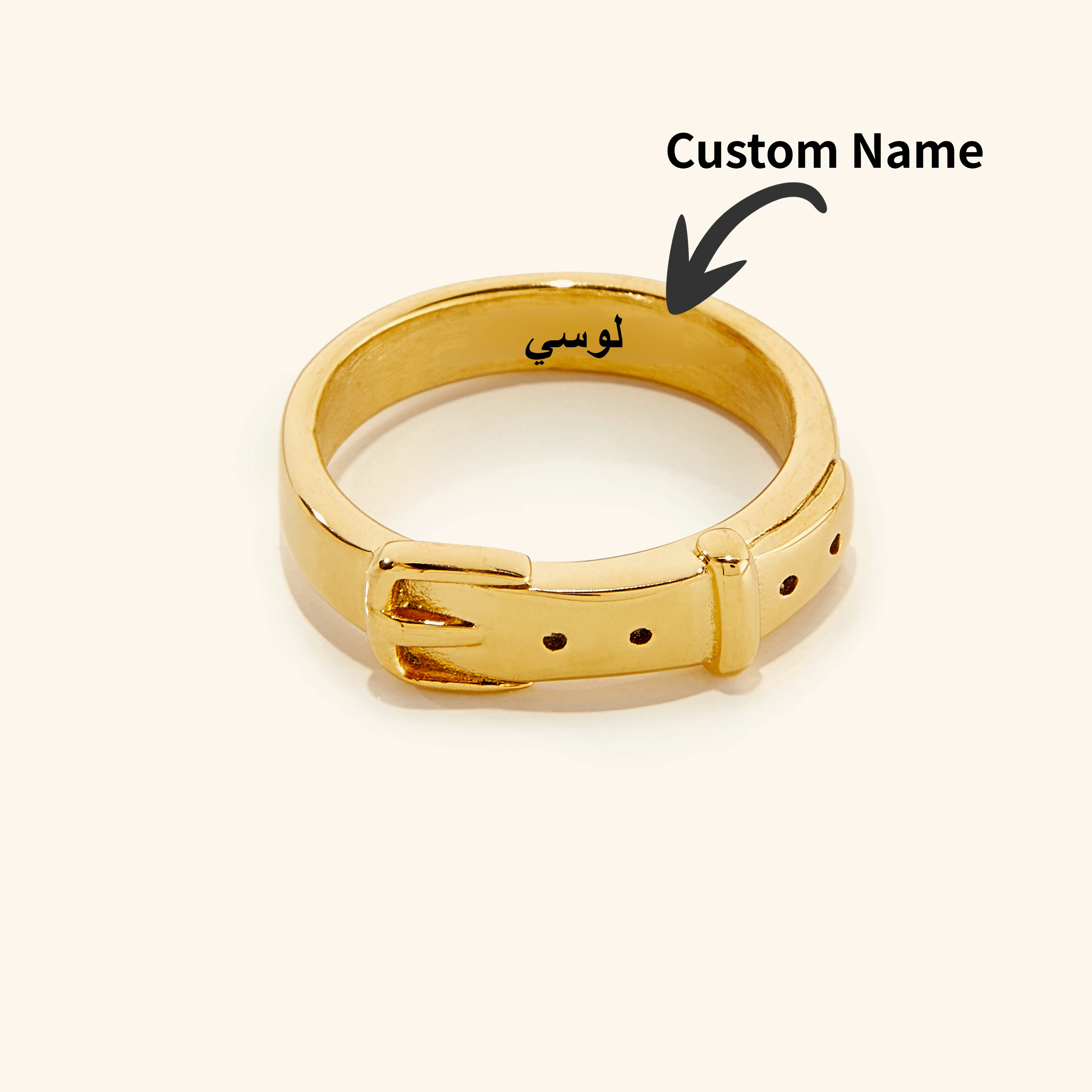

Custom Engraved Buckle Ring Buckle Ring & Name It – Personalized Buckle Ring with Inner Engraving Lock Your Name Inside