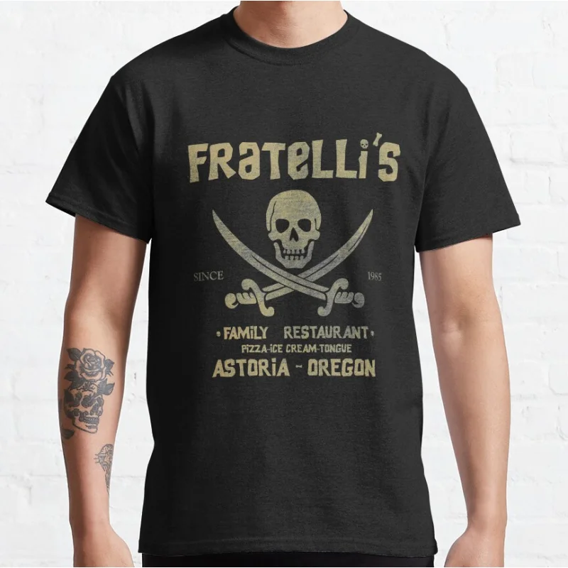 

Fratelli's Vintage Film The Goonies 1985 Retro Never Say Die Gift tee Short-sleeve crewneck T-shirt large size Adult Tops S-6xl