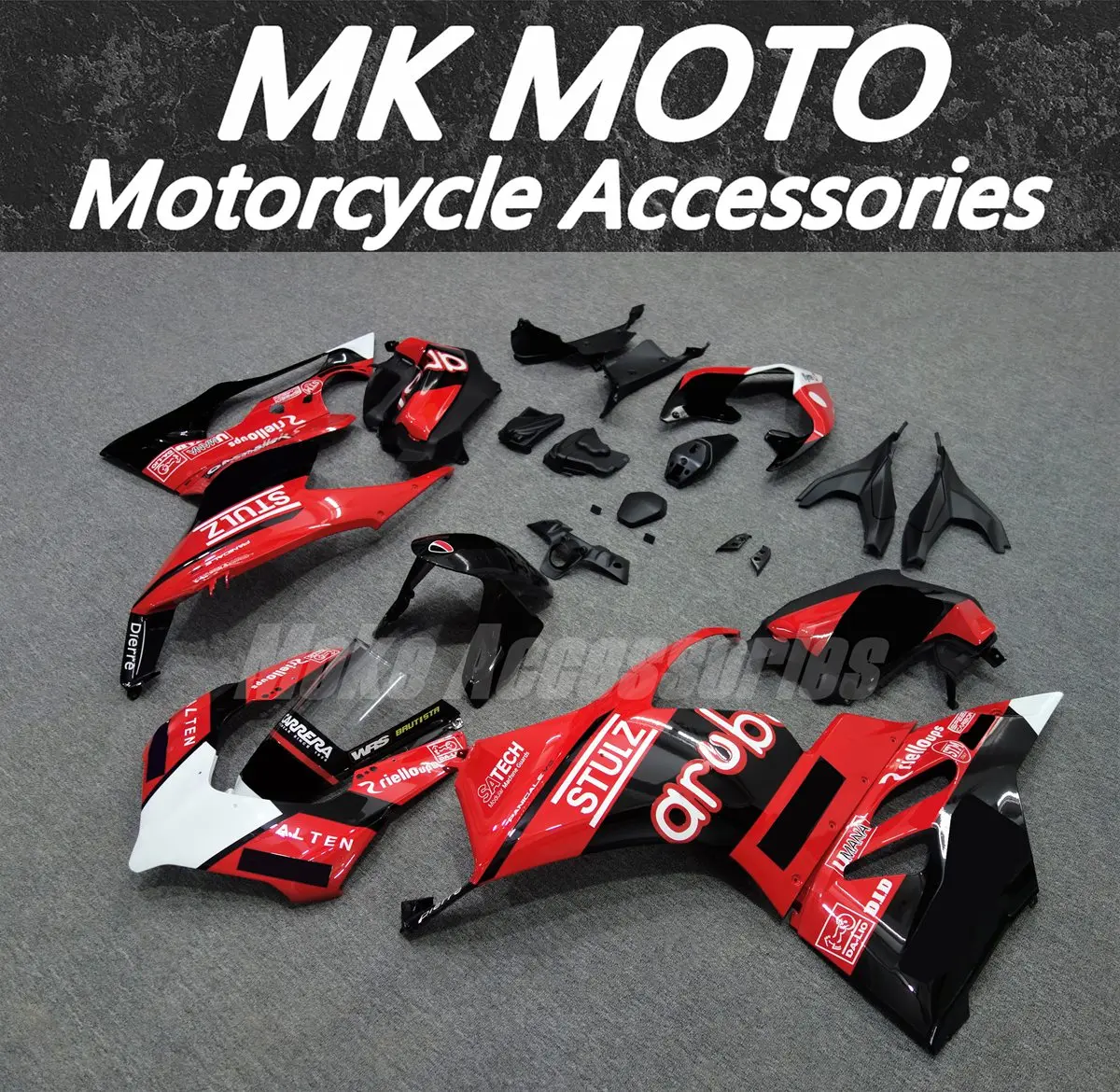 

Moke moto Fairings Kit Fit For Panigale v2 2020 2021 2022 2023 2024 Bodywork Set Abs High Quality Injection Red Black White New