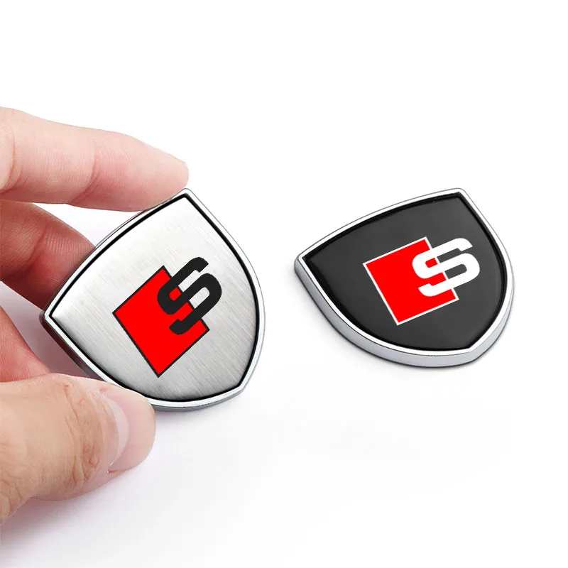 1 قطعة ثلاثية الأبعاد المعادن السيارات درع الباب شعار جسم السيارة شارة ملصق لأودي A4 A3 A5 A6 A7 A8 Q3 Q5 Q7 Q8 B5 B6 B7 B8 B9 Q7 8P 8V 8L