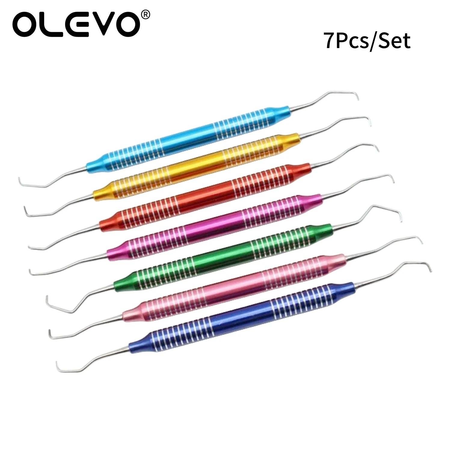 7Pcs/Kit Dental Teeth Cleaning Manual Scaler Periodontal Surgical Gracey Bone Curettes Calculus Oral Care Teeth Whitening Tools