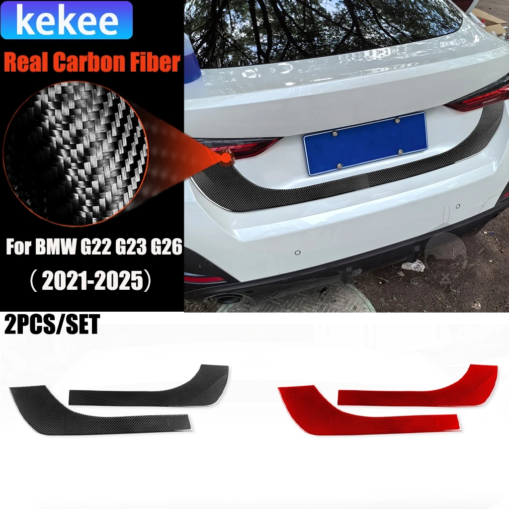 

Carbon Fiber Car Accessories Trunk Decorative Modified Exterior Trim Cover Sticker For BMW 4 Series 4 Door G22 G23 G26 2021-2025