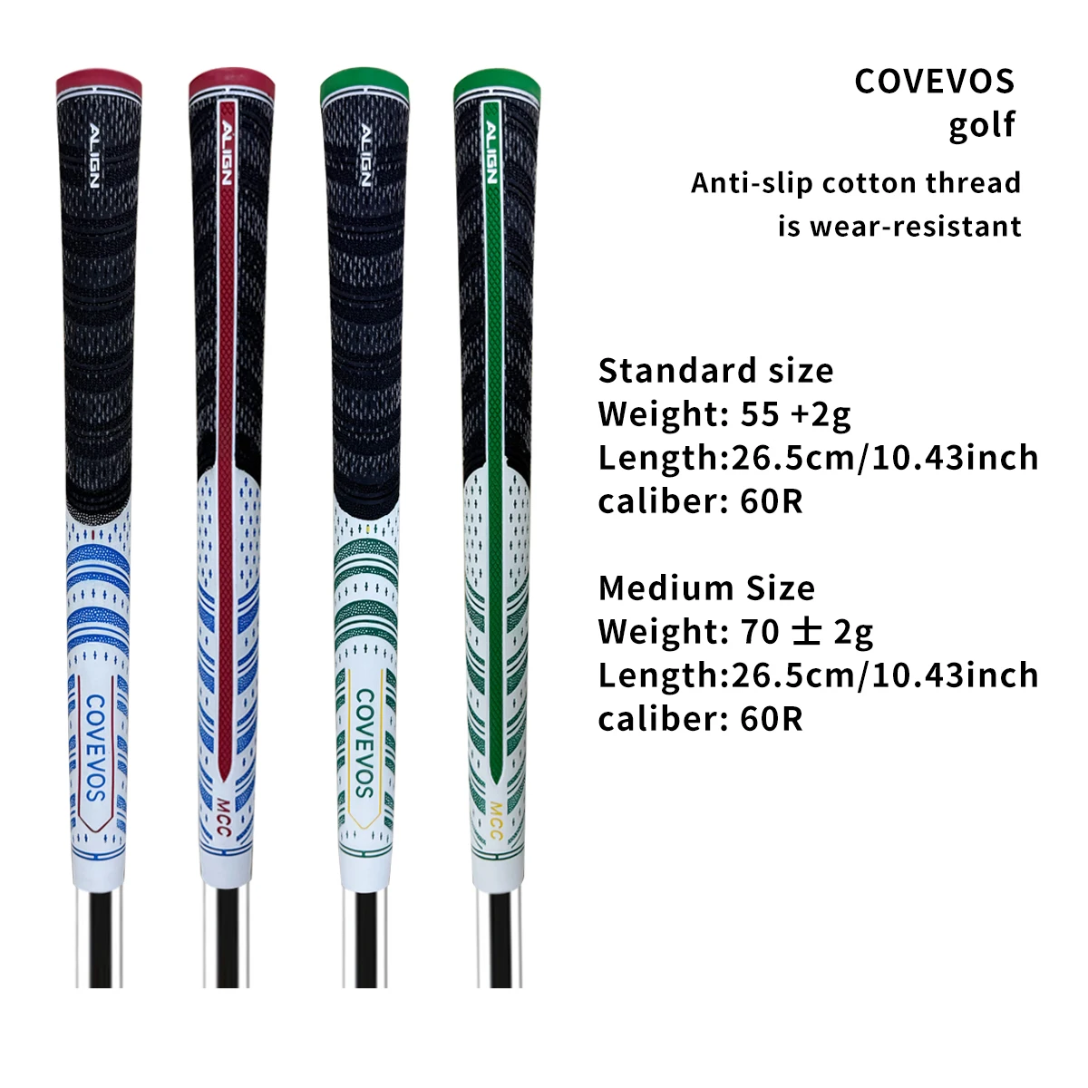 تتميز مقابض نادي الجولف بمقابض MCC Align المضادة للانزلاق والمقاومة للاهتراء مع تقنية التحديد المرتفعة. #1