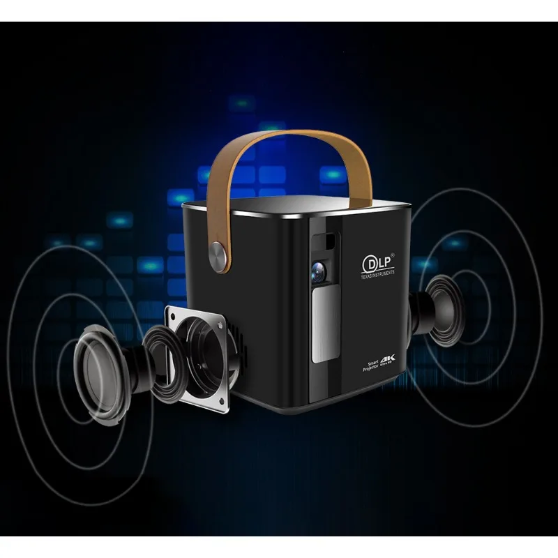 Portable Full HD 1080P DLP LED Projecteur Smart Mini Android 9 Projector 4k Viedos Proyector with Battery Projector