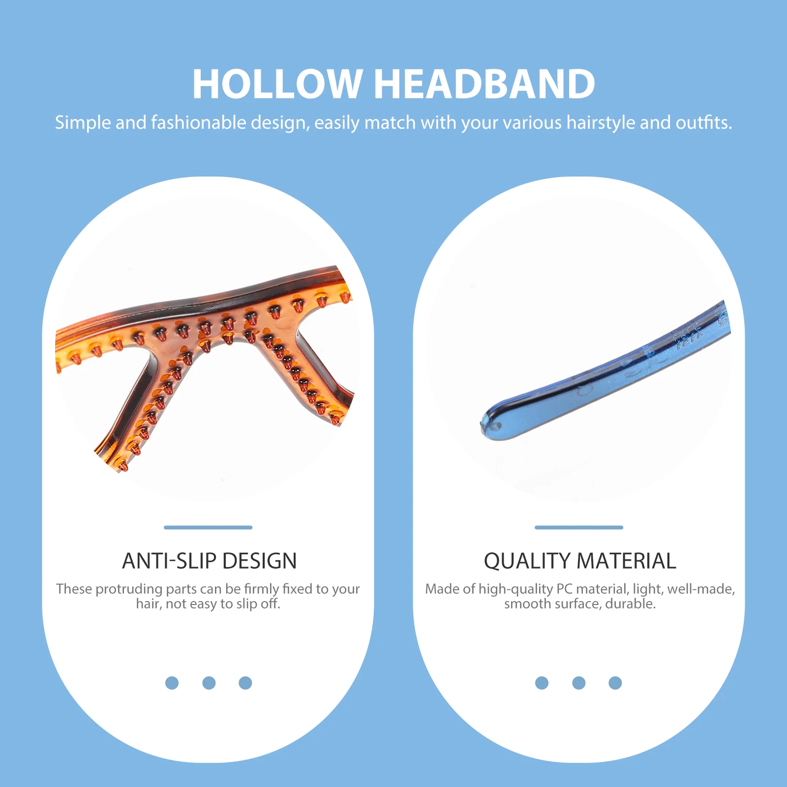 

3 Pcs Art Glasses Headband Female Durable Stylish Hairband Eyewear Headdress Delicate Charm Elegant Stand Out Crowd Hair Tools