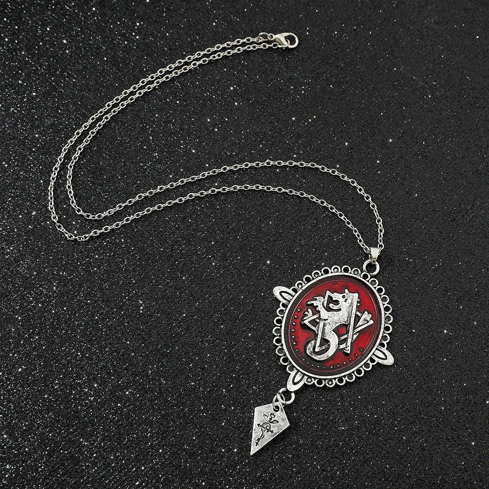 Vintage Fullmetal Alchemist Edward Elric Necklace High Quality Classic Red Zinc Alloy Pendant Women And Men Statement Jewelry