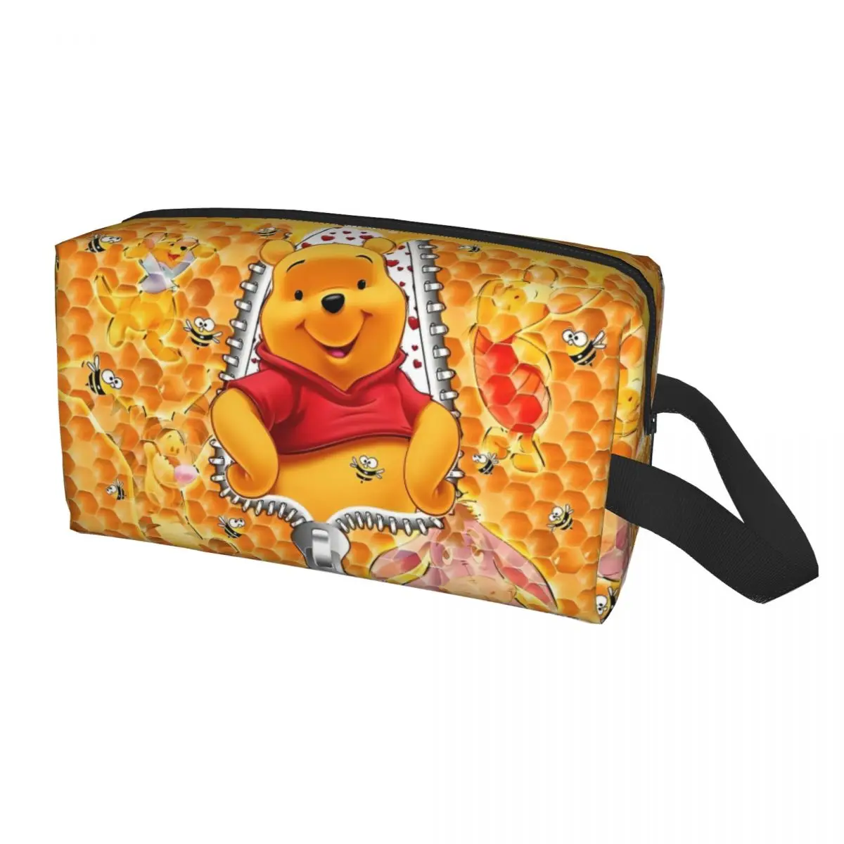 Winnie The Pooh Piglet Cartoon Fashion Cosmetic Bags Animal Restroom Makeup Bag Women's For Necessaries Storage Organizers