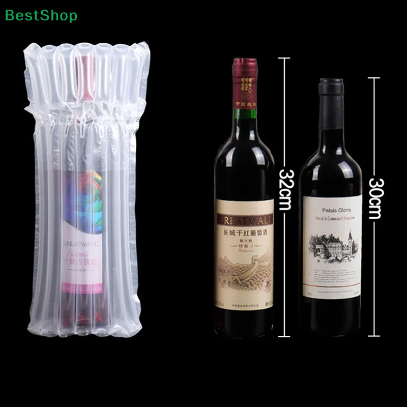 ★10Pcs Wine Bottle Protection Bag Beer Glass Bottles Inflated Protect Bag Wine Bottle Bags Bubble 35CM