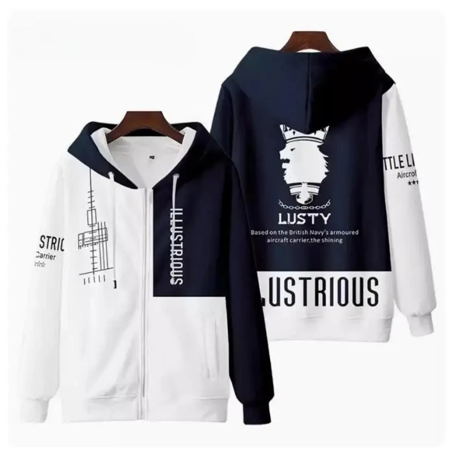 Hot Game Azur Lane ILLUSTRIOUS Cosplay Hoodie Women Men Harajuku Sweatshirt Streetwear Hip Hop Pullover Hooded Jacket Outerwear