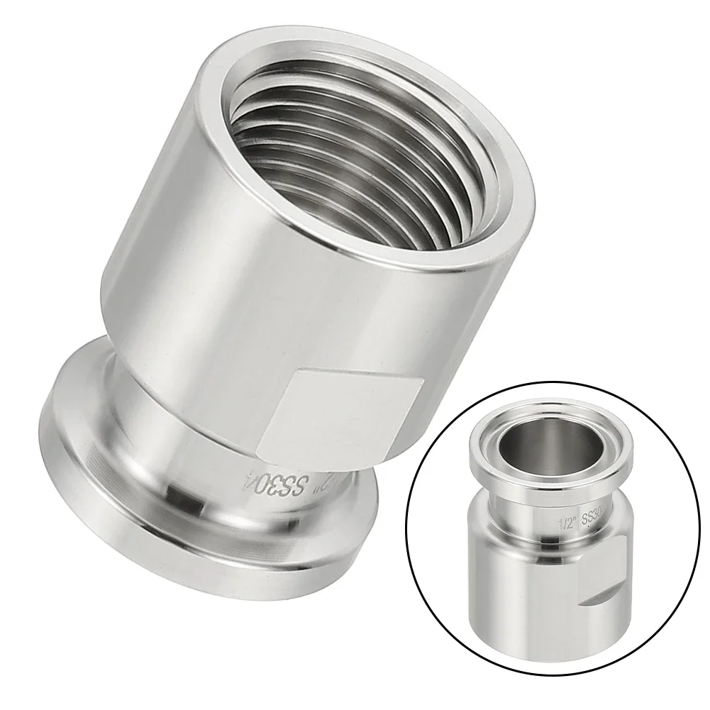

1pc 1/2 Inch NPT Tri-Clamp Connector Stainless Steel Pneumatic Hydraulic Connector For Connecting Pipes Tubes Hoses
