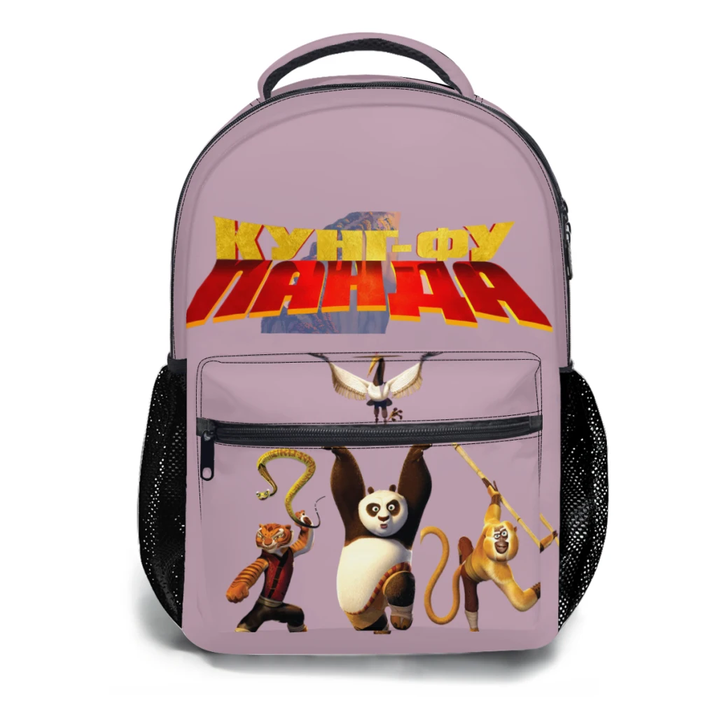 K-Kung Fu Panda Bedrukt Lichtgewicht Casual Kinderschooltas Jeugdrugzak Anime Cartoon Schooltas