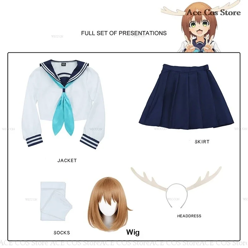 2024 anime NoKo shikanoko nokonoko koshitantan my deer friend nokotan dress cosplay girls JK uniform outfit wig antlers decor