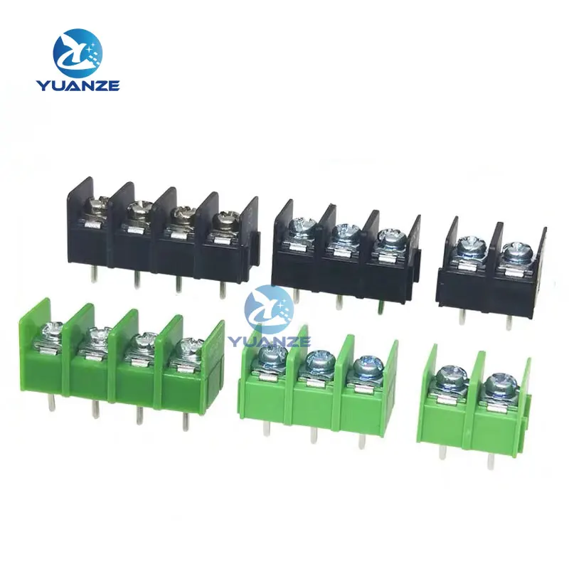 10pcs/lot KF7.62 Barrier Terminal Block 300V/20A 2P/3P/4P 7.62mm Stitchable PCB Terminal Connector Straight-Pin Terminal Blocks