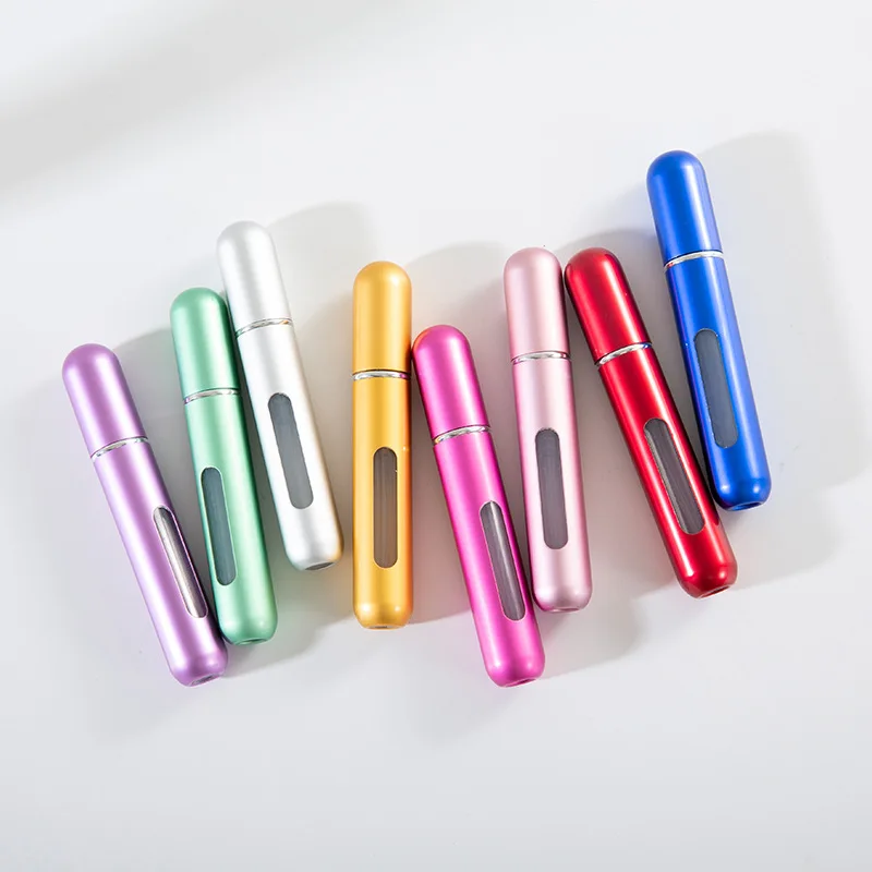 Mini bouteille de parfum rechargeable Portable de 8/10ml, avec pompe à parfum en Spray, conteneurs cosmétiques vides, bouteille atomiseur pour voyage, 1/5 pièces