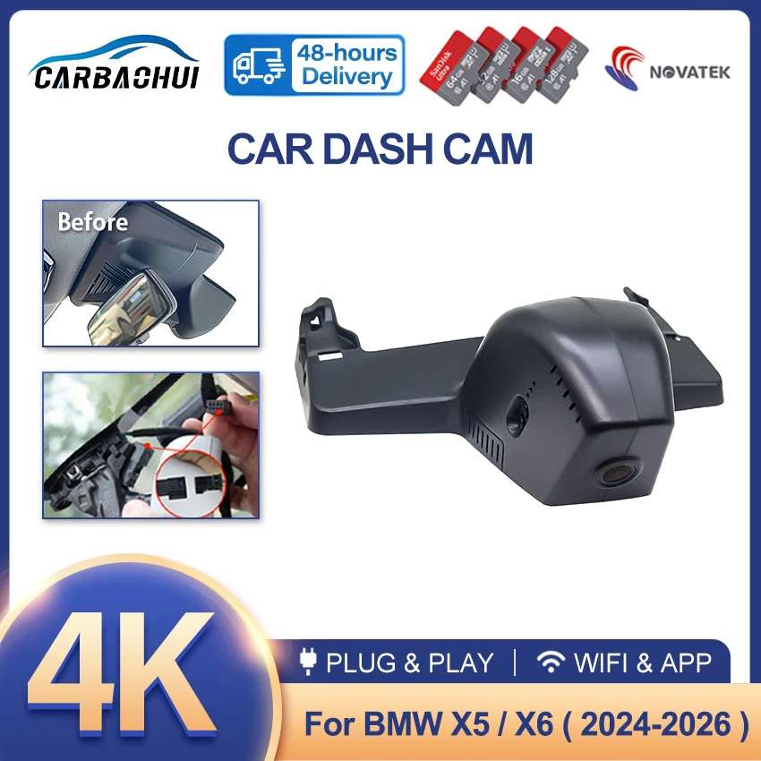 dash-cam-4k-plug-and-play-per-bmw-x5-g05-x6-g06-2024-2026-per-bmw-x3-g45-2025-2026-telecamera-dvr-oem-con-wifi-accessori-auto