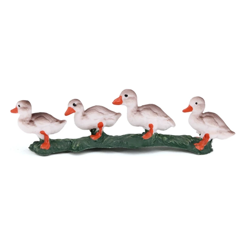 4Pcs/Set Duck Animal Life Cycle Farm Animals Figurines Life Cycle Exploration Toy Science Model Kids Educational Toys