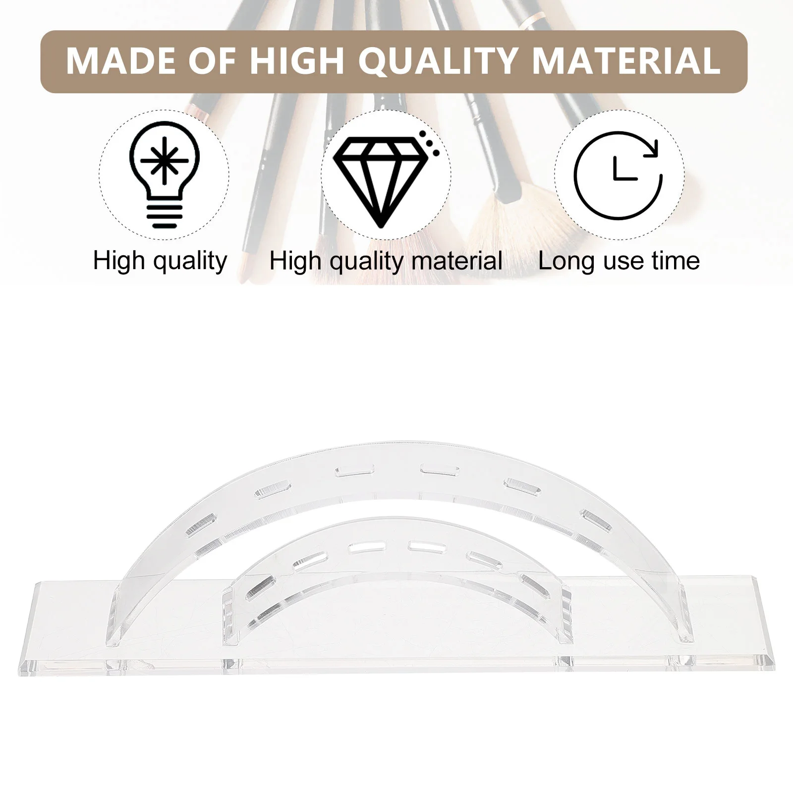 1 قطعة رف ملاقط أكريليك حامل تخزين شفاف لأدوات تمديد الرموش 6 ثقوب عرض موقف منظم ماكياج