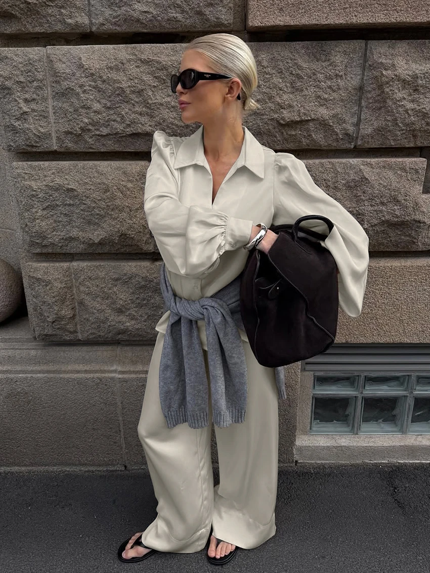 

Marthaqiqi Winter Female Pajamas Suit Turn-Down Collar Sleepwear Long Sleeve Nightgown Pants Fashion Women Nightwear 2 Piece Set