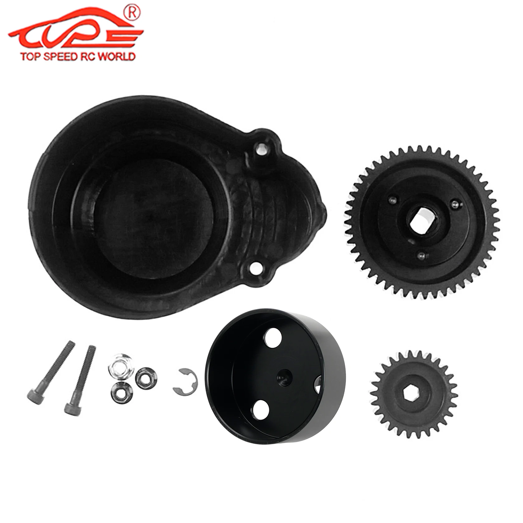 48T 26T Metalen Super Hoge Snelheid Tandwielen Set met Koppelingsbel Set voor 1/5 Hpi Rovan Rofun Kingmotor Baja 5b 5t 5SC