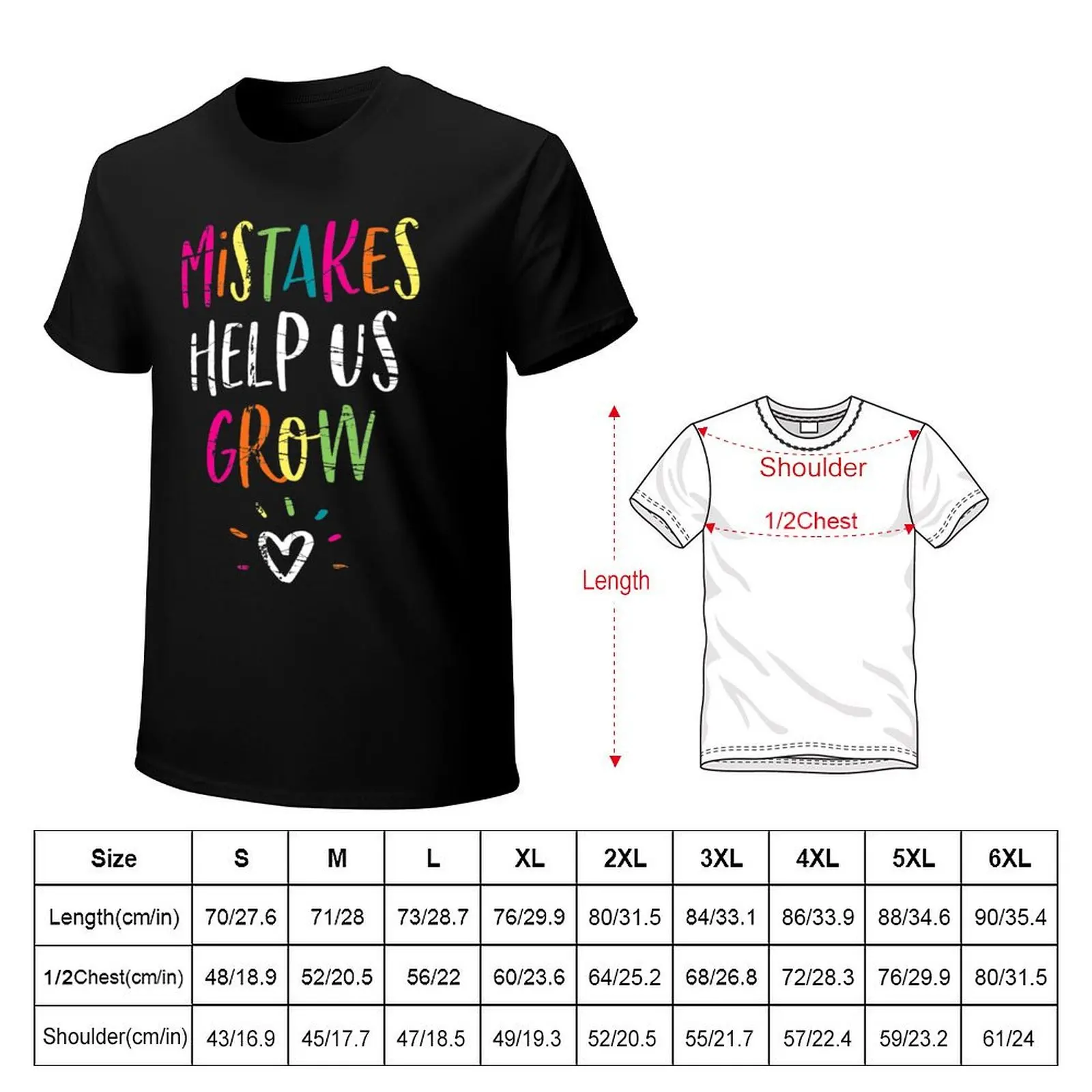Mistakes Help Us Grow - Growth Mindset Teacher T-Shirt Daily Wear Print T-Shirt