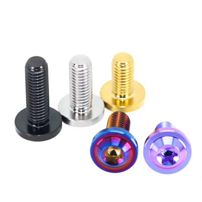 M5 M6 M8 M10 TC4 Titanium Alloy PVD Head Torx Hexalobular Socket Pan Head Electric Scoote Motorcycle Refit Screw Anti-theft Bolt