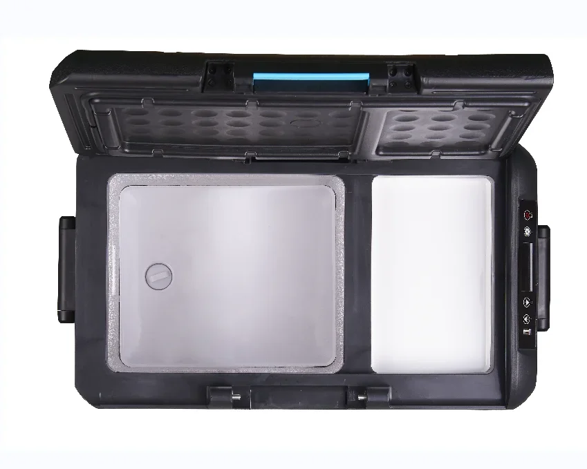 Solar-Auto-Minikühlschrank, 220 V, 12 V, tragbarer Kompressor, Auto-Kühlschrank mit Gefrierfach