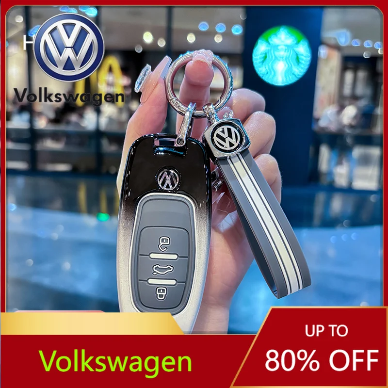 

For VOLKSWAGEN VW Car Key Case Cover Protector Holder Shell For VW Tiguan Touran Caddy Beetle Jetta Eos Golf Polo Hella Keyless