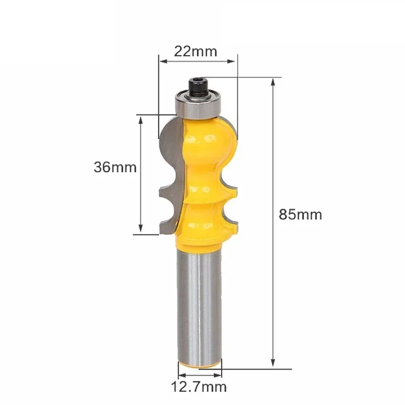 1pc 12mm 1/2 Shank Casing & Base Molding Router Bit Special Moulding Line Woodworking Milling Cutter for Wood