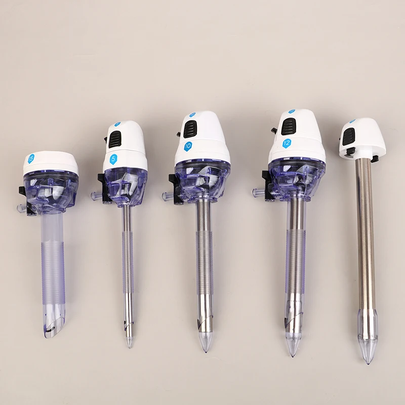 5/10/12/15mm Disposable Optical Puncture Cone Flip Type Puncture Cannula For Laparoscopy Visible Entry Equipment