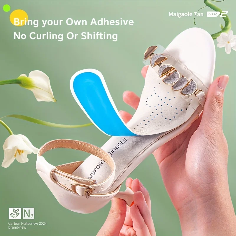 

Новые удобные стельки для сандалий для женщин, противоскользящая подушечка для ног, впитывающий пот дезодорант, обувь на высоком каблуке, наклейки на подошву, семь точек