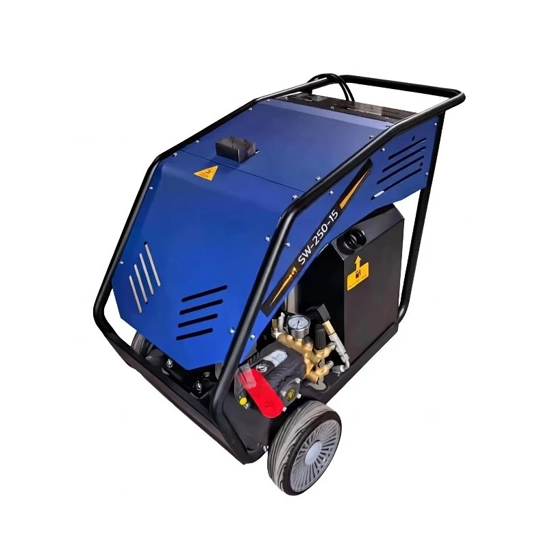 Portable Electric Heated High Pressure Washer 250bar 3625psi Hot Water Cleaning New 7.5KW for Home Use