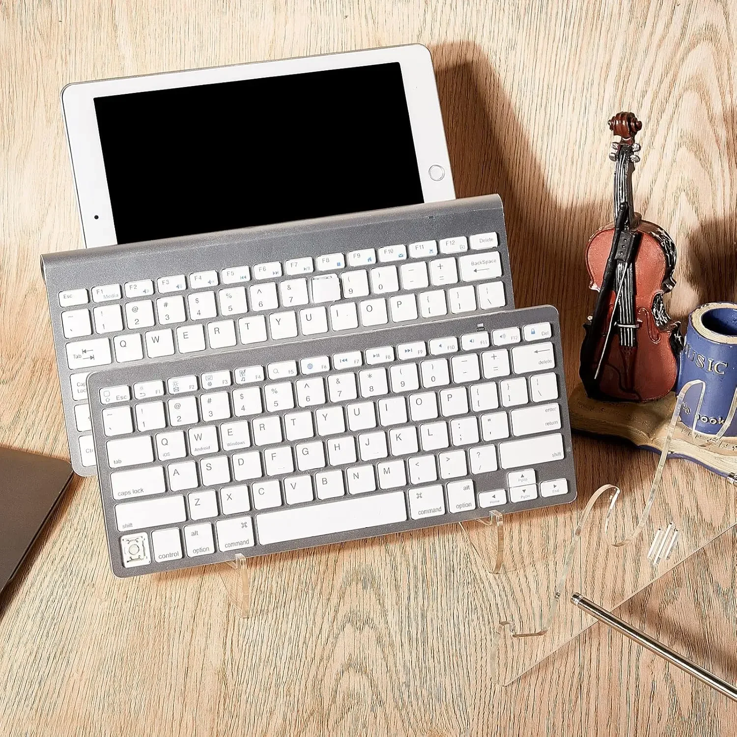 Laptop Stand Transparent Acrylic Keyboard Stand for Macbook HP Computer Mechanical Game Keyboard Holder Layer Rack Keyboard Tray image 6