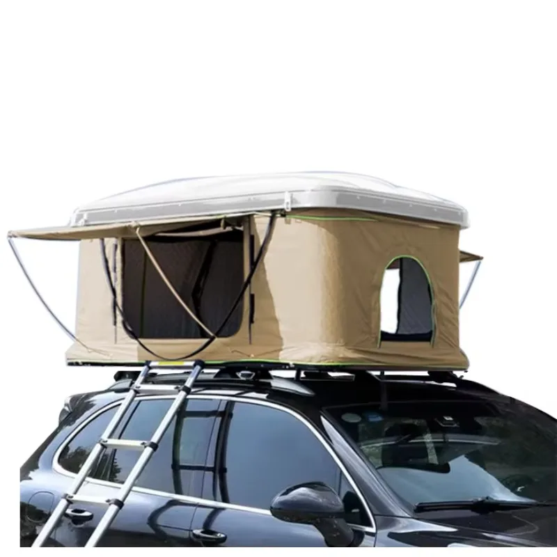 

STLF Waterproof Rooftop Tent Car Awning Sun Shade for SUV Truck Overlanding Vehicles Camping Shelter with UV Protection(White Sh