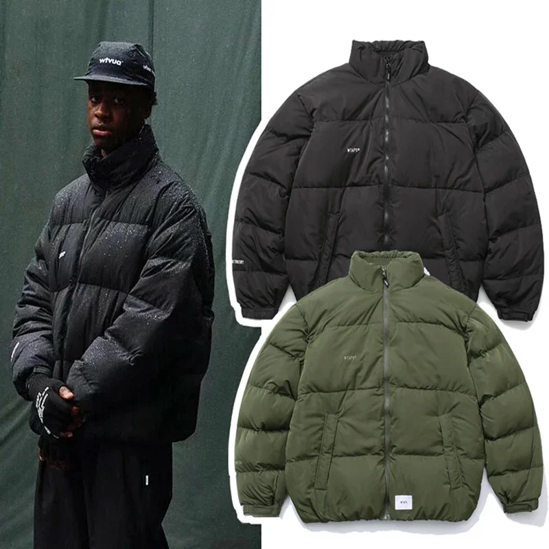 2024 New WTAPS Down Jacket Japanese Winter Stand Collar Lightweight Down Jacket Workwear Thick Men's Women's Warm Jacket