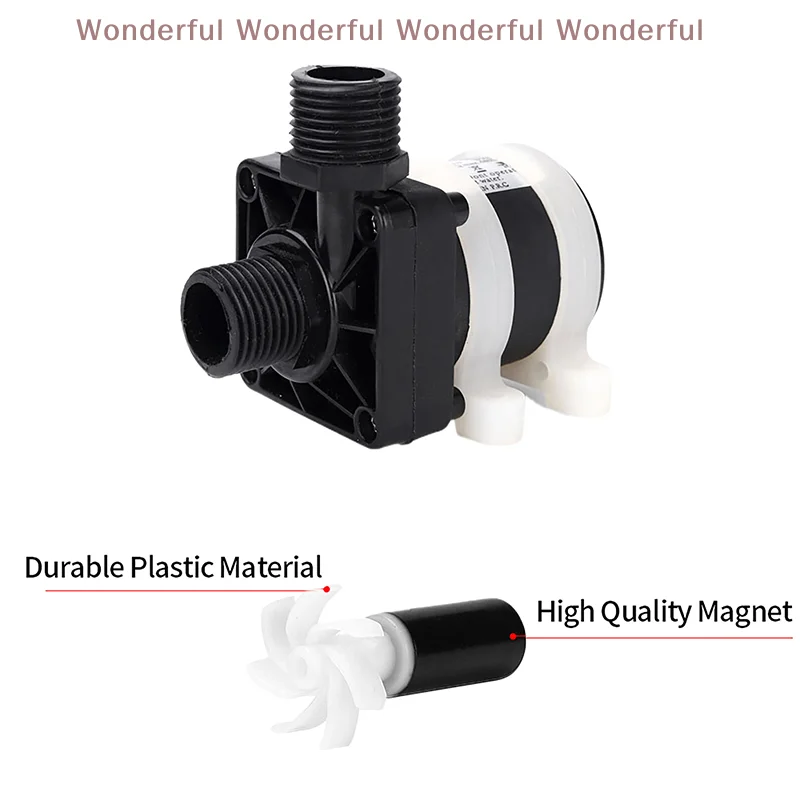 DC 12V 24V IP68 サイレント 4 点ネジ付きブラシレスソーラーモーターウォーターポンプ給湯器シャワー床暖房ブースターポンプ