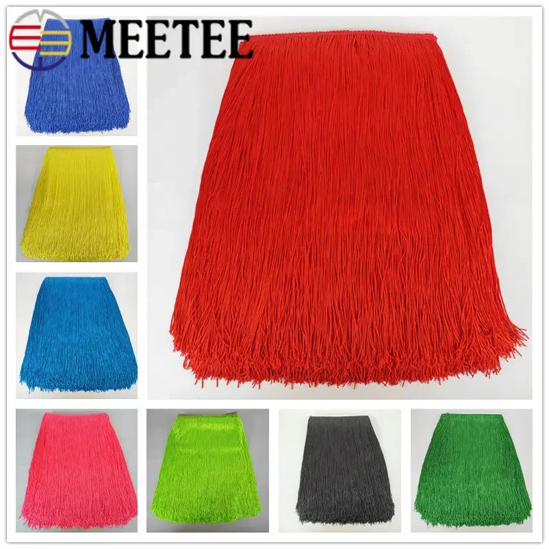 

2/5/10M 50cm Extra Long Tassel Fringe Trim Colorful Tassels Trimming for Stage Clothes Latin Dance Skirt Lace Sewing Accessories