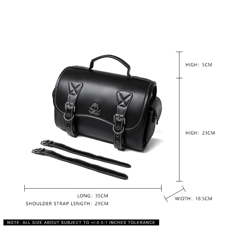 European and American Punk Harley Motorcycle Modification Bag Pu Leather Off-Road Motorcycle Luggage Rider Bag