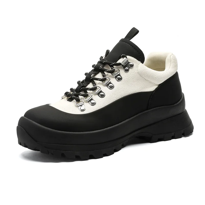 Non-Slip Platform Increase Boots for Men Non-Slip Outdoor Hiking Shoes Vintage Style Male Climbing Boots Classic Walking Shoes
