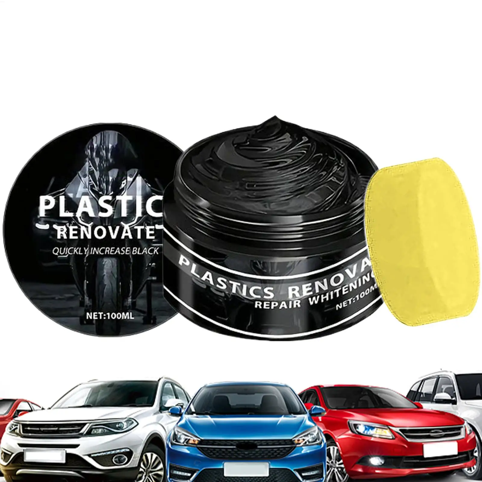 Black Coating Paste For Plastic And Rubber Repair Motors Tire Interior Repair Wax Multi-purpose Car Care Lasting Polish