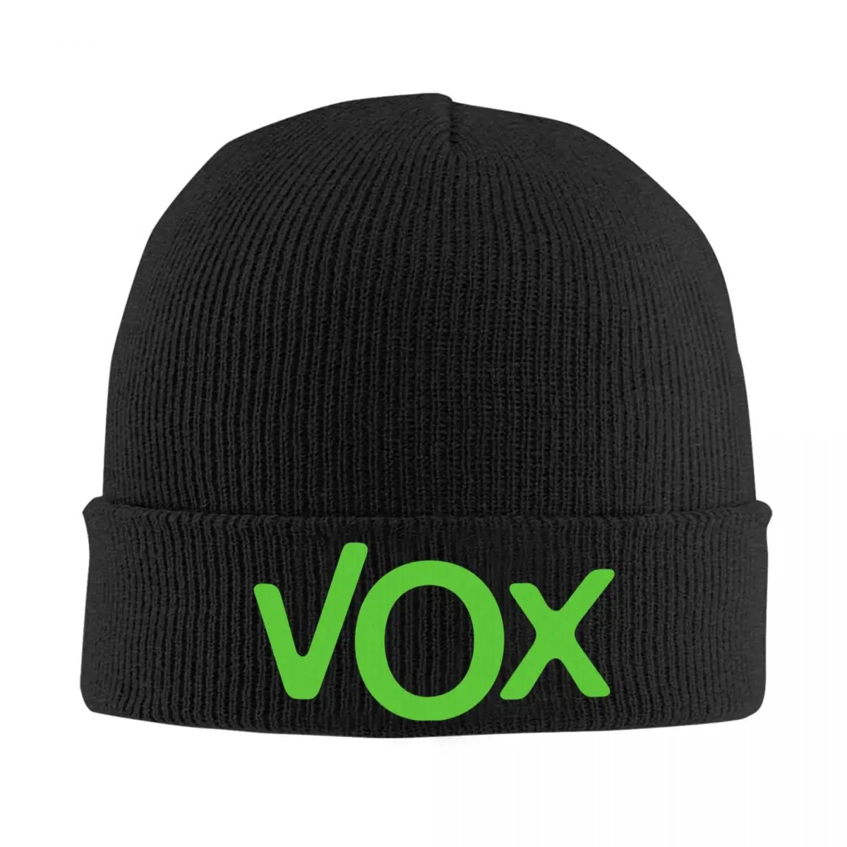 Custom Espana Vox Logo Beanie Cap Unisex Winter Warm Bonnet Femme Knitted Hat Spain Political Party Spanish Skullies Beanies Hat